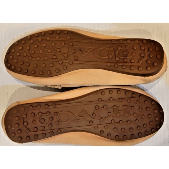 Coach Fortunata Nubuck Leather Loafers Flats Model A1167 Light Tan Women 8 B - Picture 4 of 12